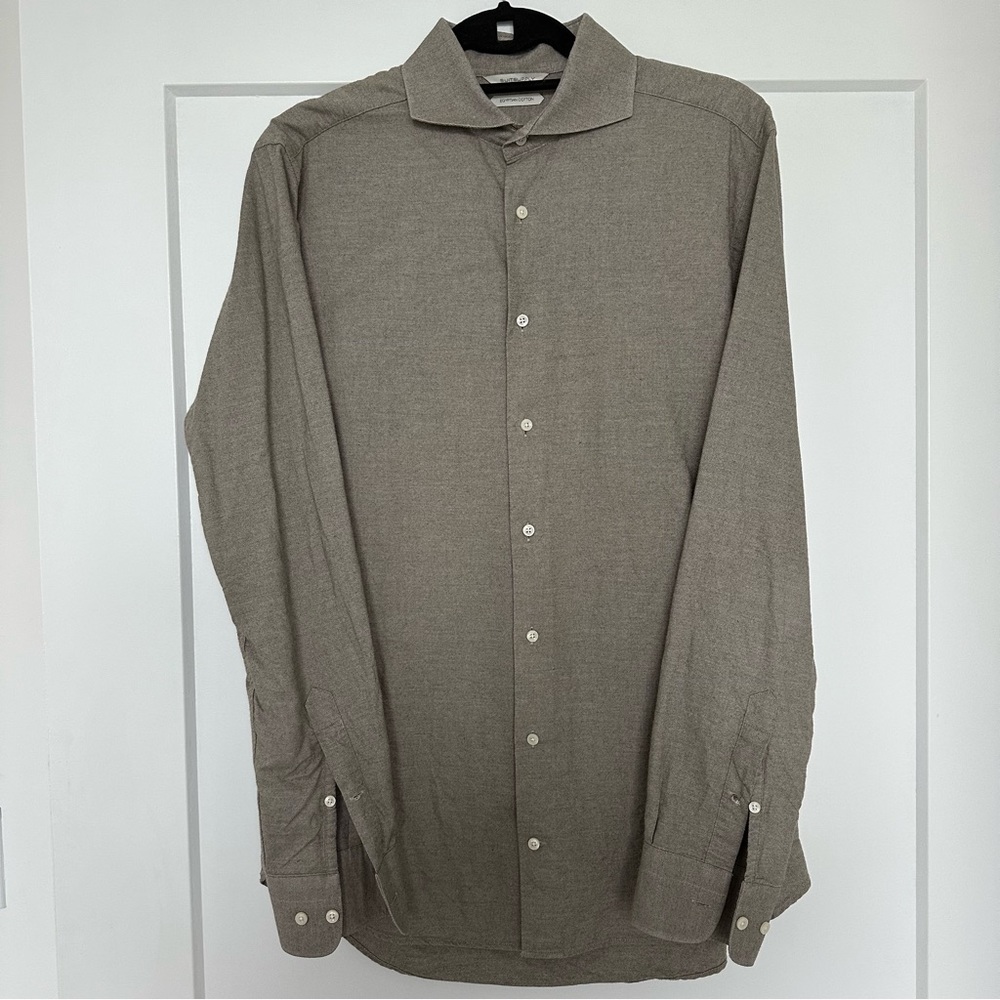 Suitsupply | Men’s Long Sleeve Button Down Shirt | Egyptian Cotton | Size 16